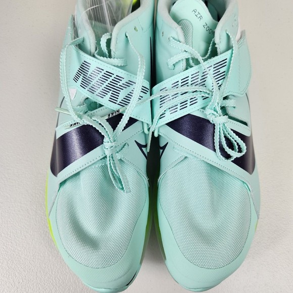 Nike Air Zoom LJ Elite Mint Foam Volt DR9924-300 Track Spikes Men’s Size 12 - Picture 5 of 12